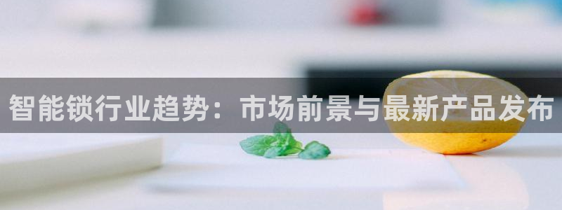 开丰娱乐67 5138：智能锁行业趋势：市场前景与最新产品发