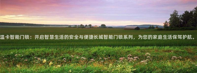 开丰娱乐67 5138：温卡智能门锁：开启智慧生活的安全与便