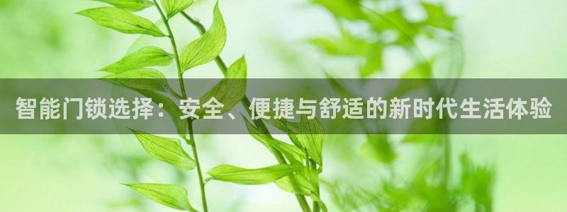 开丰娱乐官网平台电话：智能门锁选择：安全、便捷与舒适的新时代