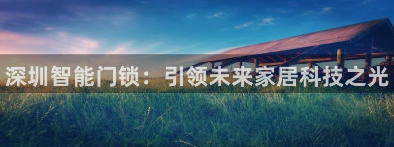 开丰娱乐地址：深圳智能门锁：引领未来家居科技之光