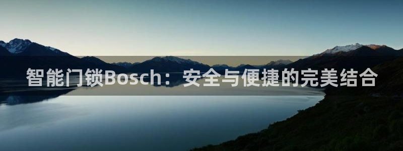 开丰娱乐官网电话：智能门锁Bosch：安全与便捷的完美结合