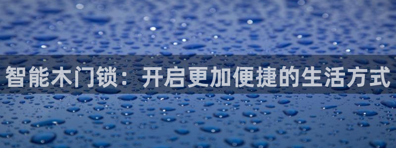 开丰娱乐官网平台登录：智能木门锁：开启更加便捷的生活方式