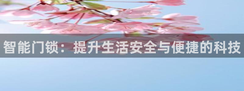 开丰娱乐线路：智能门锁：提升生活安全与便捷的科技
