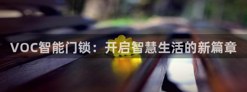 开丰娱乐平台官网网址：VOC智能门锁：开启智慧生活的新篇章