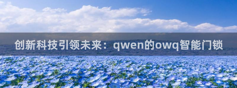 开丰娱乐官网招聘：创新科技引领未来：qwen的owq智能门锁