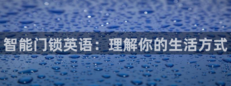 开丰娱乐日：智能门锁英语：理解你的生活方式