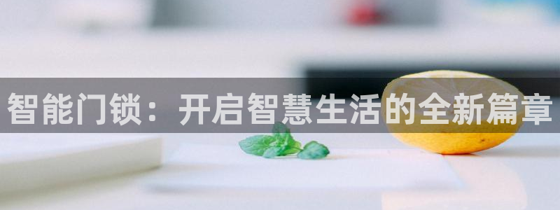 开丰娱乐网站官网：智能门锁：开启智慧生活的全新篇章