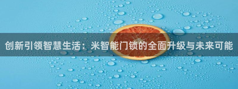 开丰娱乐平台地址查询：创新引领智慧生活：米智能门锁的全面升级