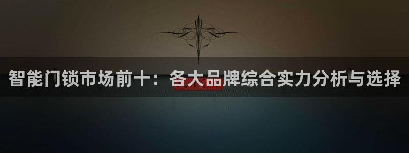 开丰娱乐平台注册时间：智能门锁市场前十：各大品牌综合实力分析