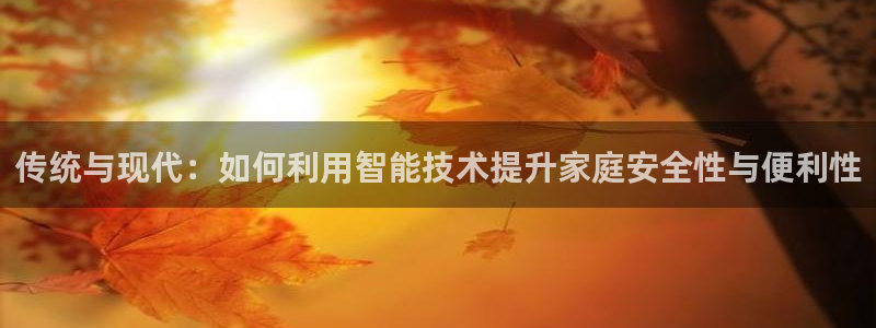 开丰娱乐平台地址查询：传统与现代：如何利用智能技术提升家庭安
