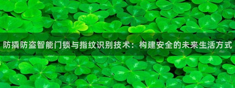 开丰娱乐登陆：防撬防盗智能门锁与指纹识别技术：构建安全的未来